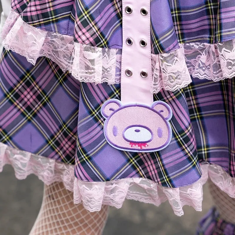 ACDC RAG & Gloomy Bear pastel belt skirt
