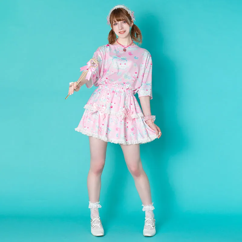 ACDC RAG "Whip Cat" pink skirt