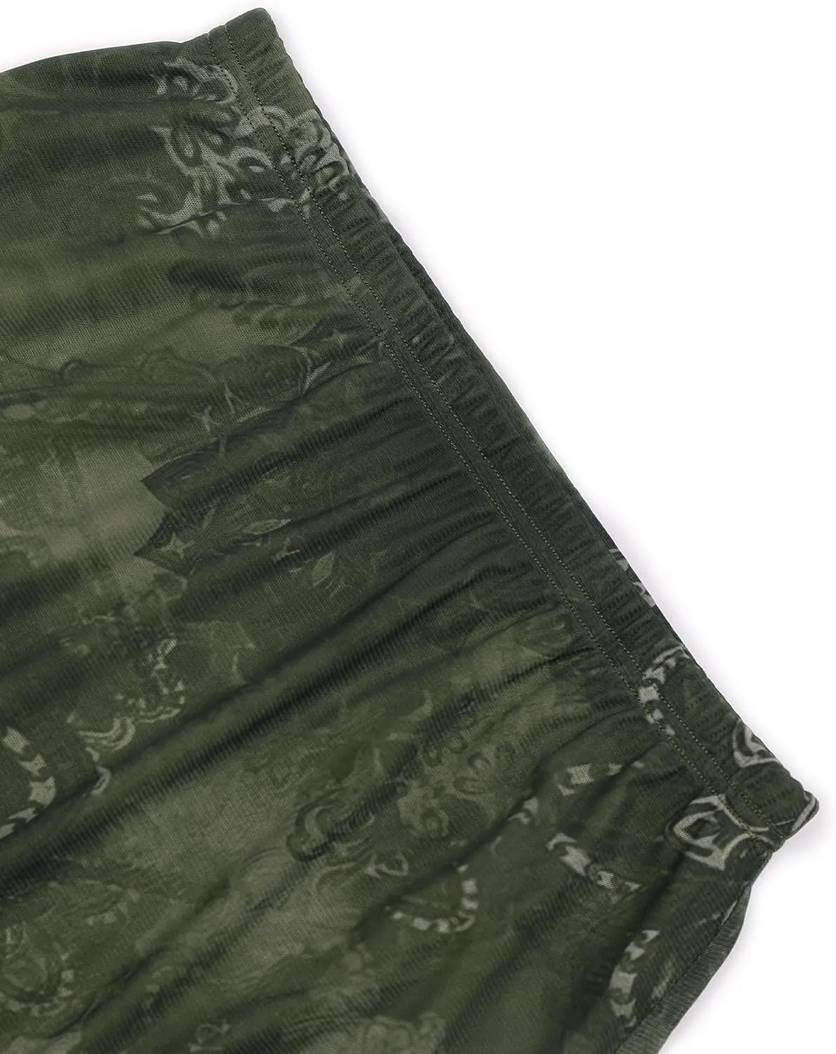 Avanova Women Ditsy Floral Bohemian Mesh Midi Skirt Elastic High Waisted Flowy Summer Long Skirt