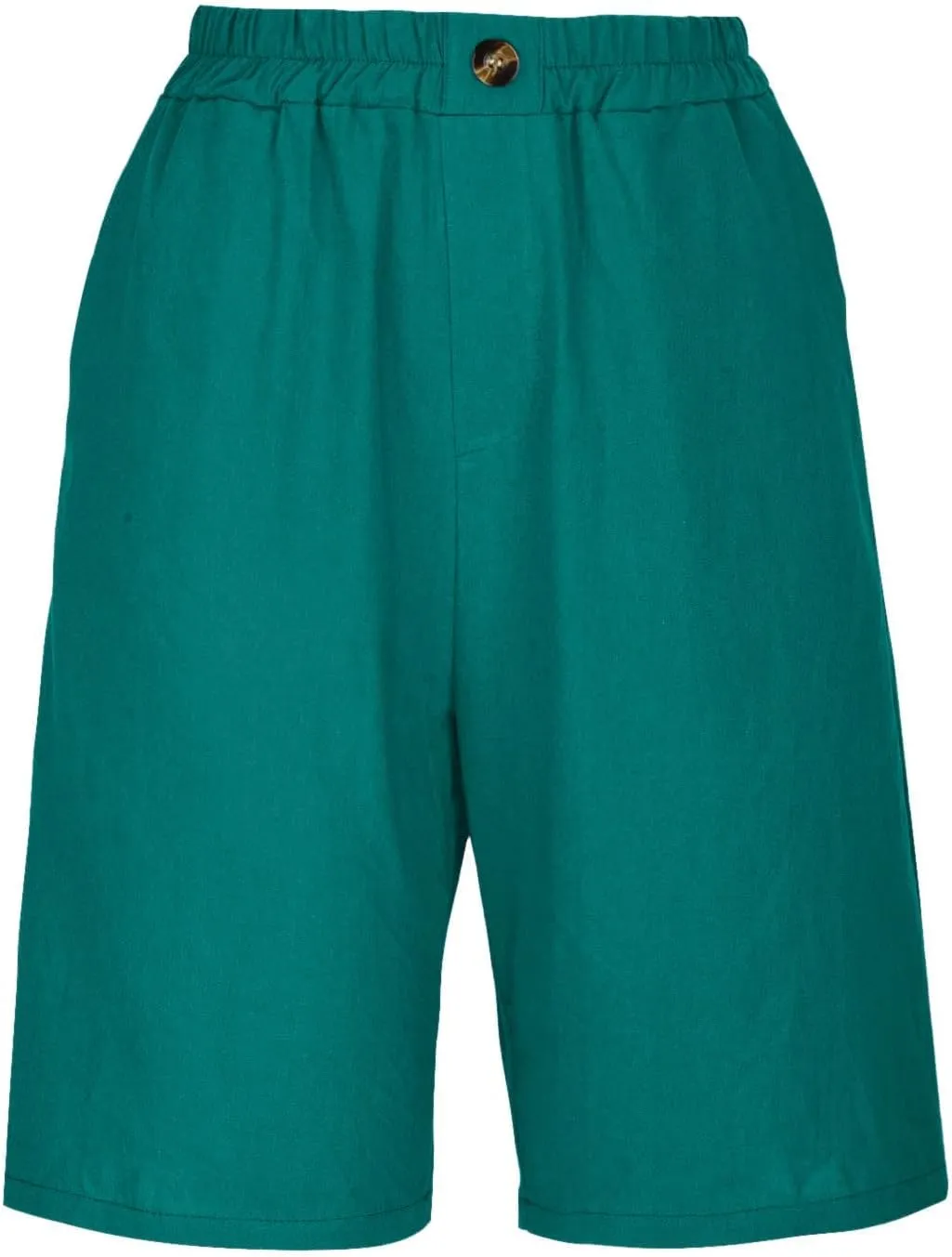 Bermuda Shorts for Women 2025 Casual Mid Rise Knee Length Wide Leg Comfy Long Linen Shorts with Pocket