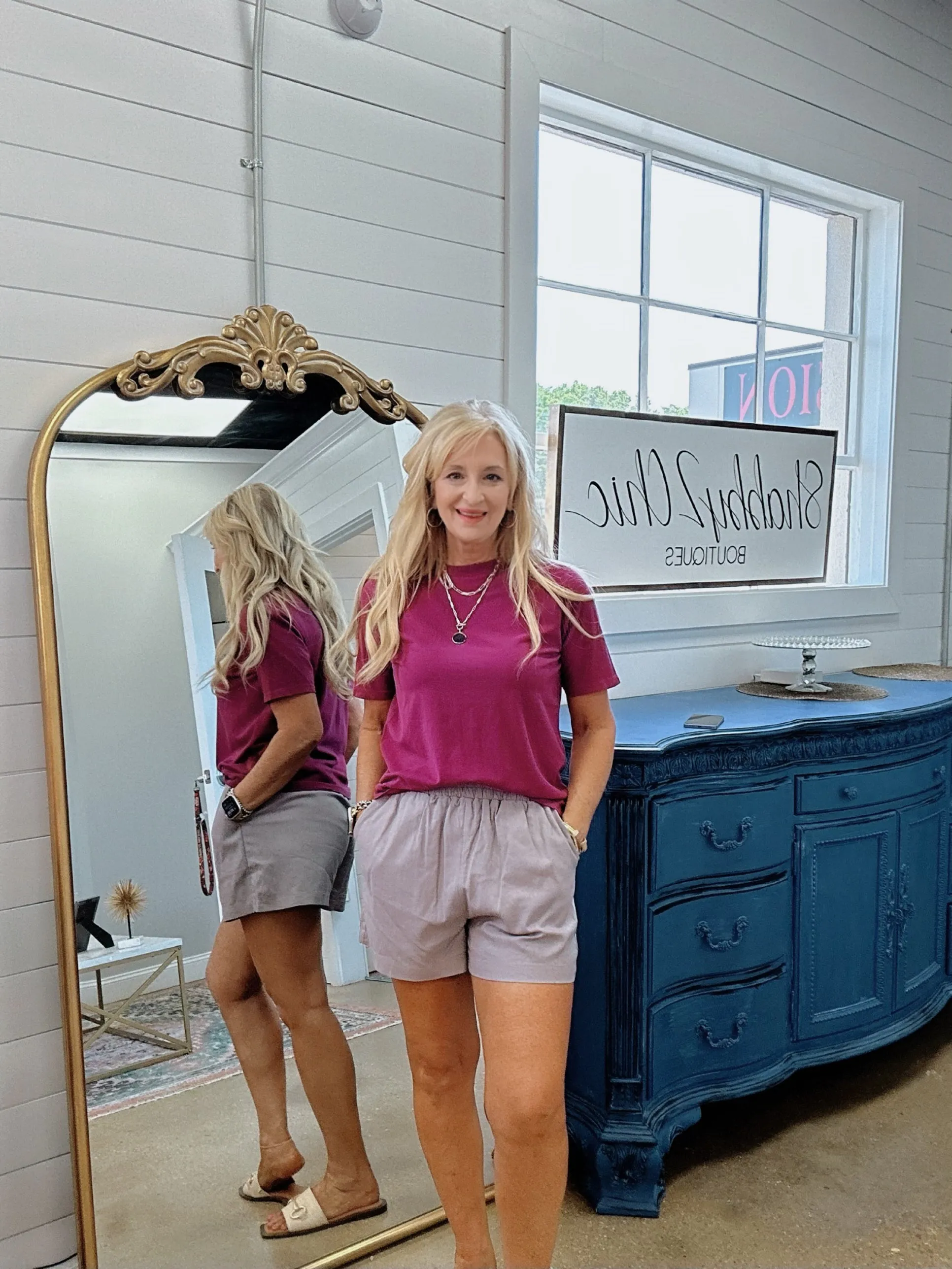 Brooke Linen Drawstring Shorts in Midnight