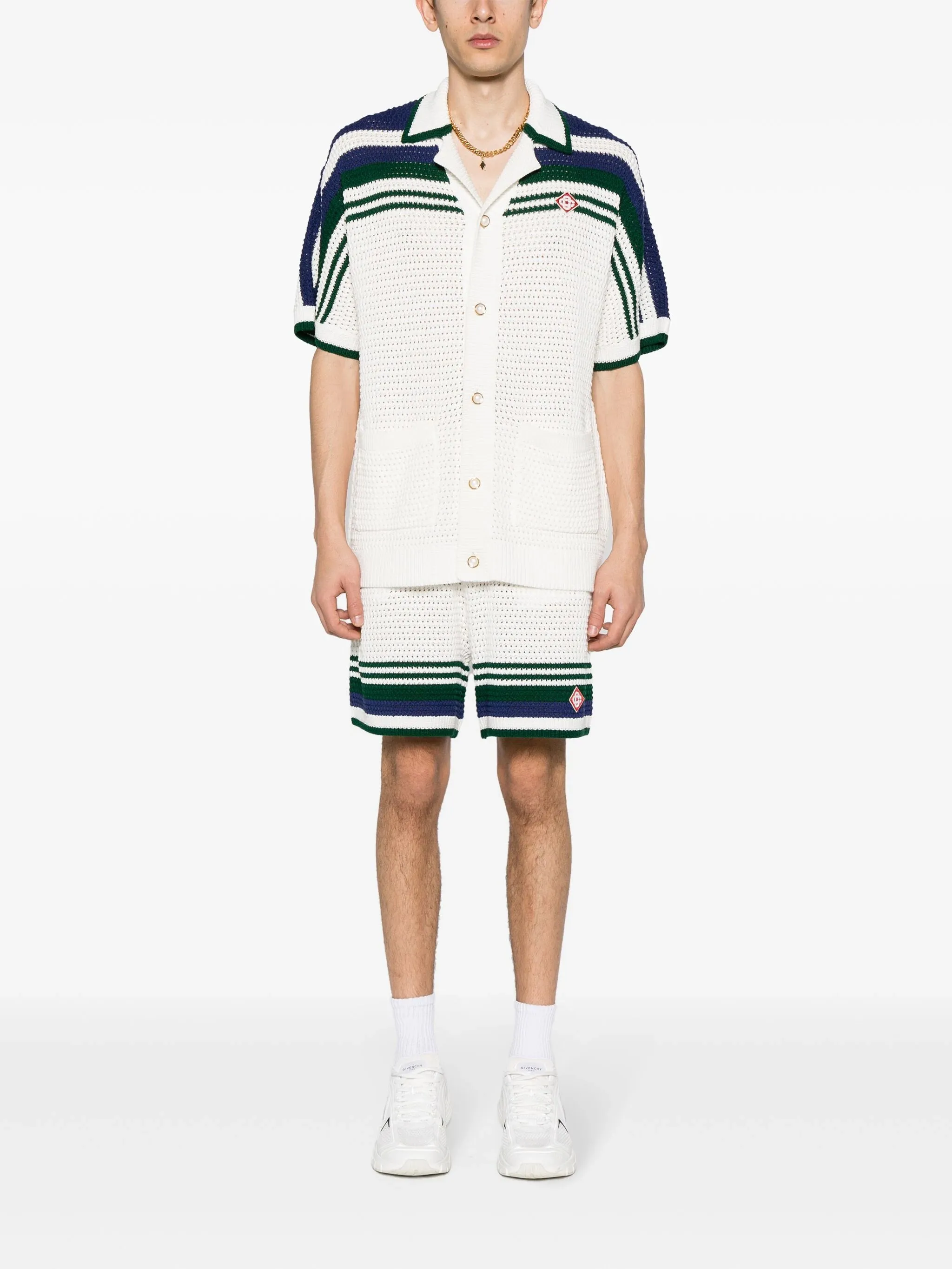 CASABLANCA - Crochet Effect Tennis Short