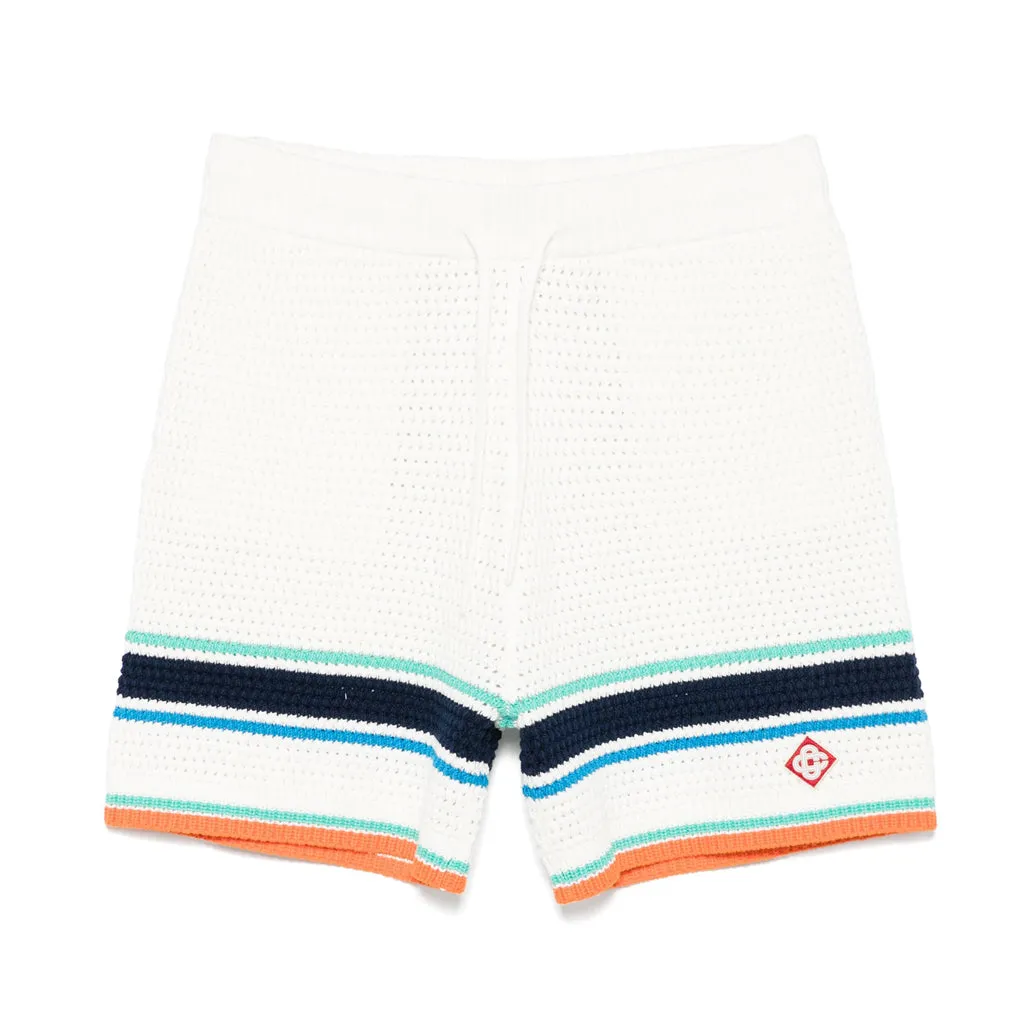 Casablanca Kids Crochet Effect Tennis Shorts