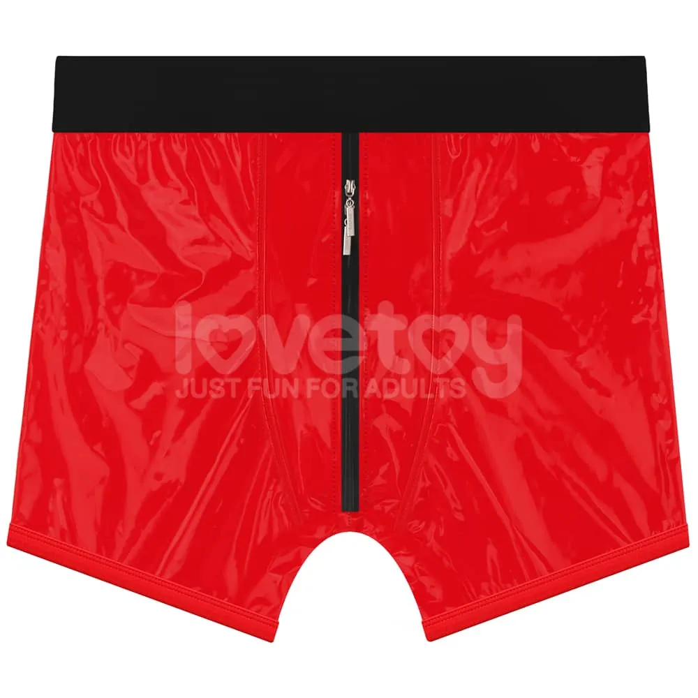 Chic Strap-On Shorts Red