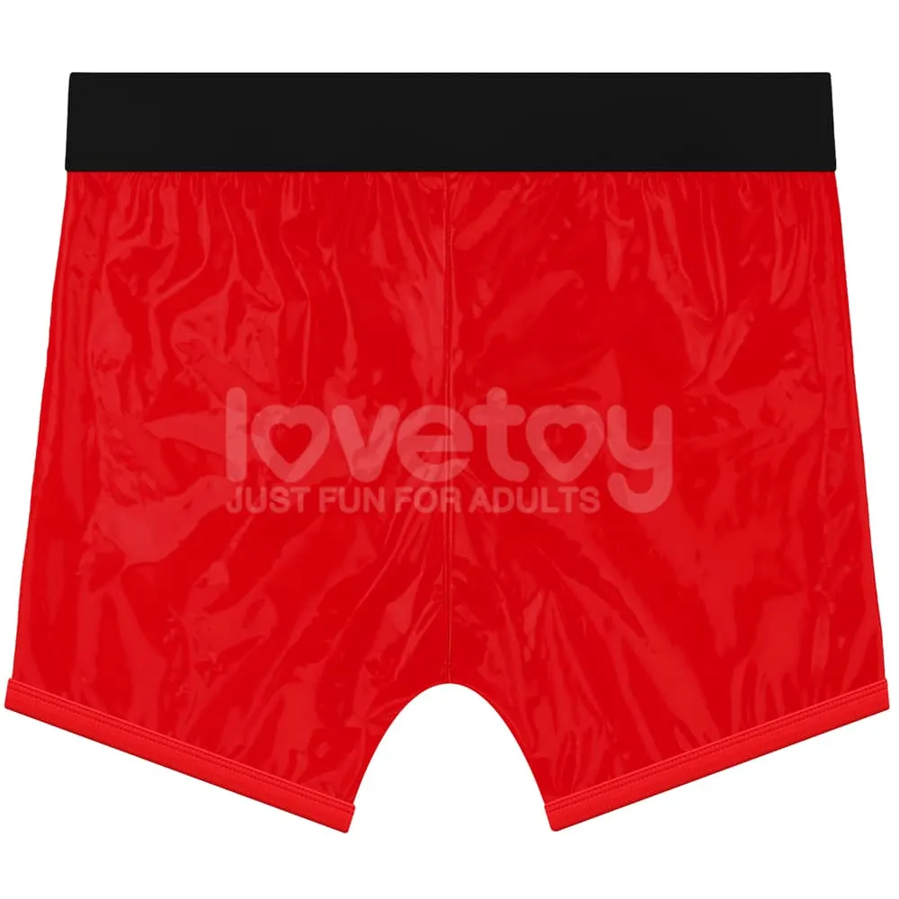 Chic Strap-On Shorts Red