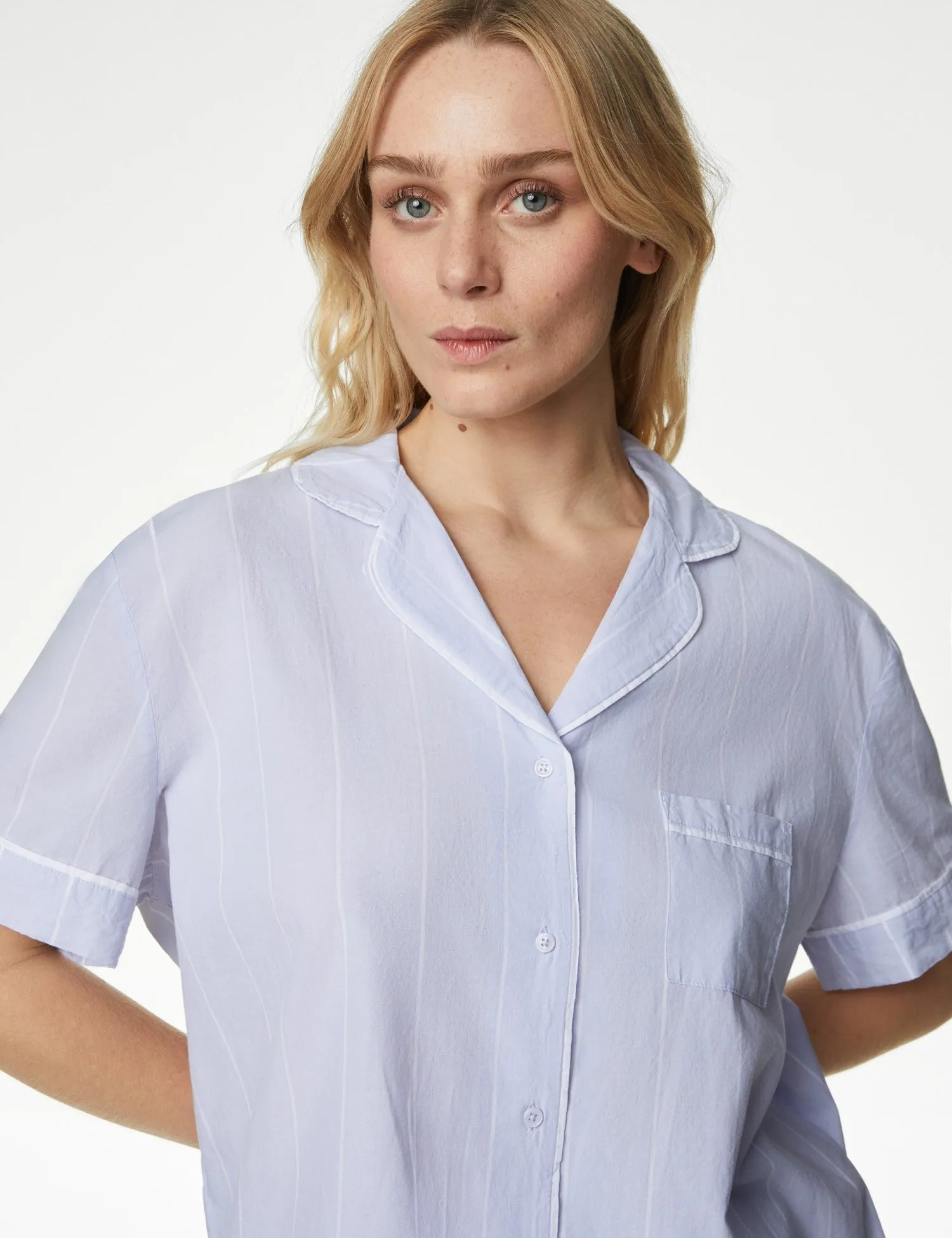 Cool Comfort™ Pure Cotton Striped Shortie Set