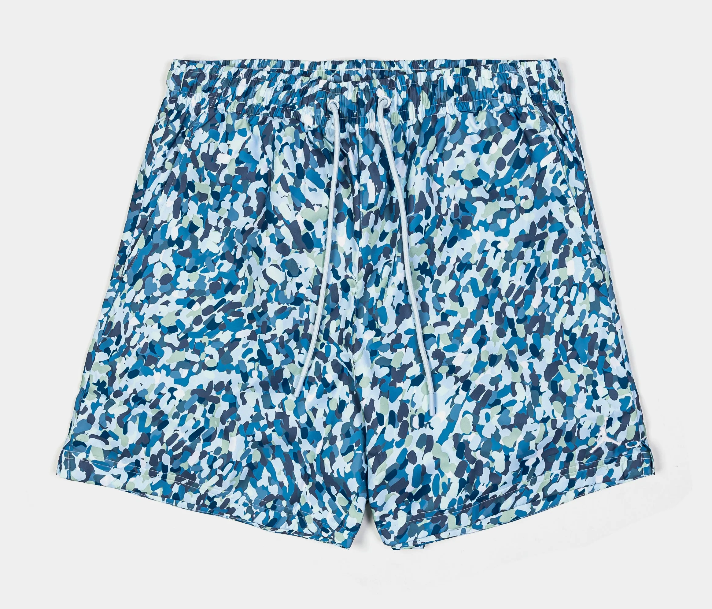Essentials Poolside All Over Print 5" Mens Shorts (Blue/White)