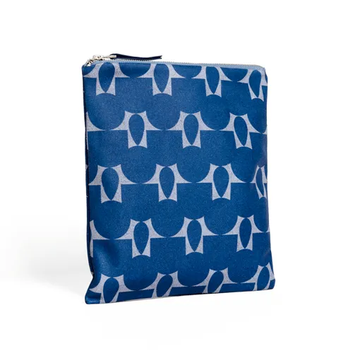 Everything Foldover Clutch Totem Indigo by Lee Coren