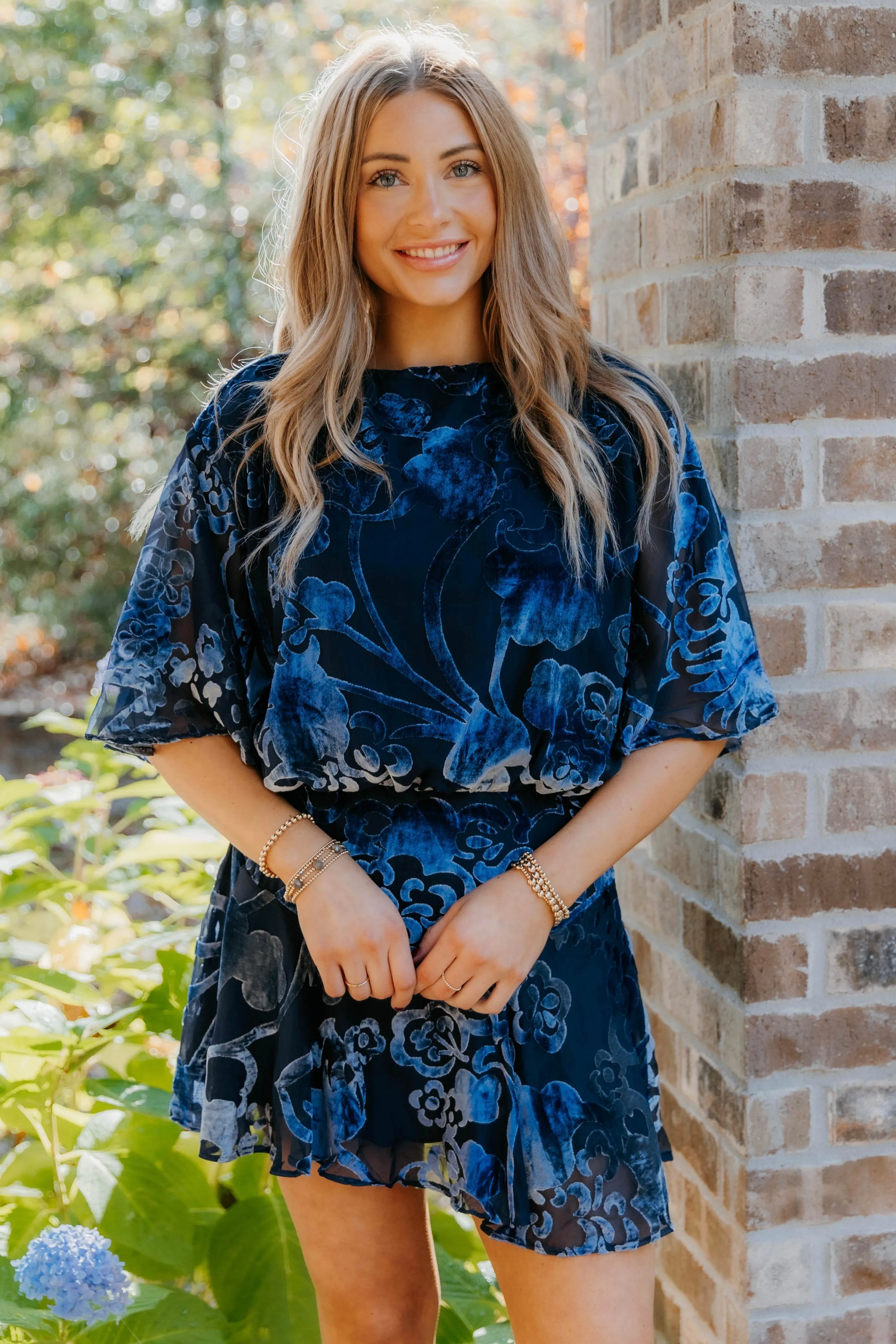 Free People Manuka Burnout Velvet Mini Dress