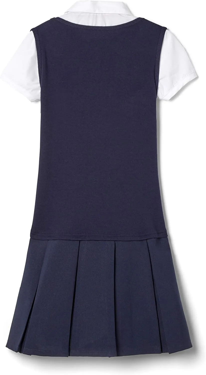 French Toast Girls' Pleat 2-fer Dress