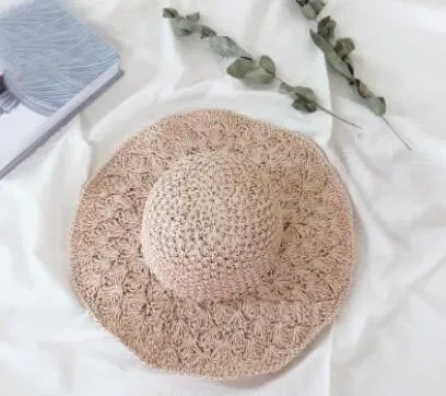 Handmade Crochet Ladies Straw Hat