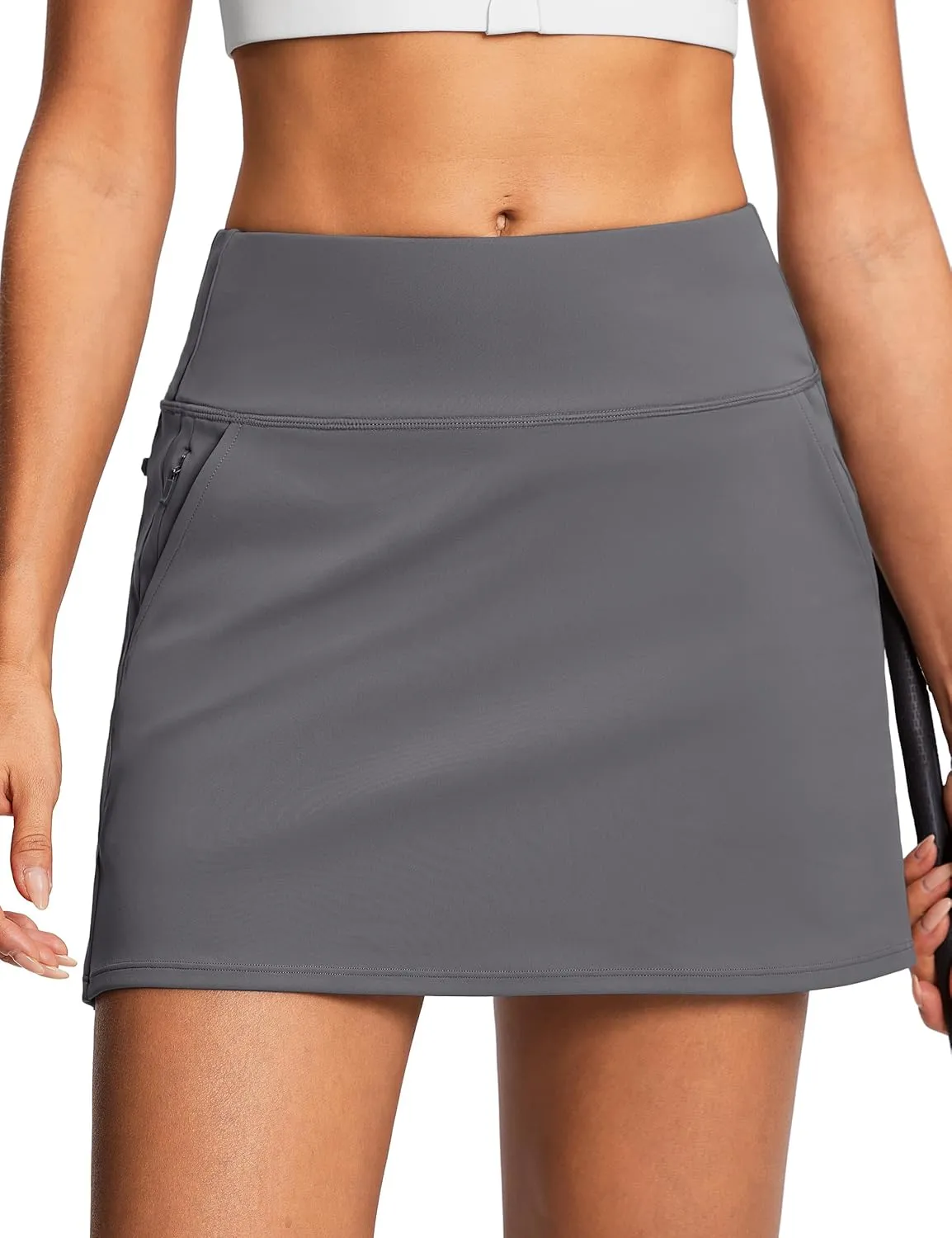 High Waisted Tennis Golf Athletic Skirts for Women Tummy Control Pickleball Skort with Shorts Pockets Anti Slip