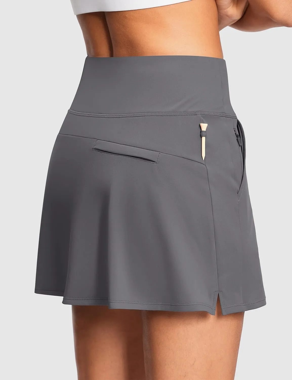 High Waisted Tennis Golf Athletic Skirts for Women Tummy Control Pickleball Skort with Shorts Pockets Anti Slip