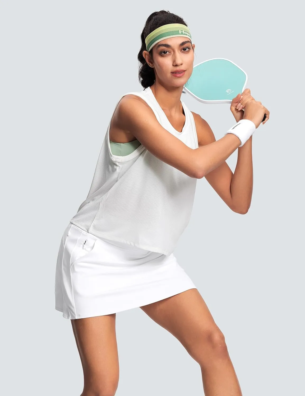 High Waisted Tennis Golf Athletic Skirts for Women Tummy Control Pickleball Skort with Shorts Pockets Anti Slip