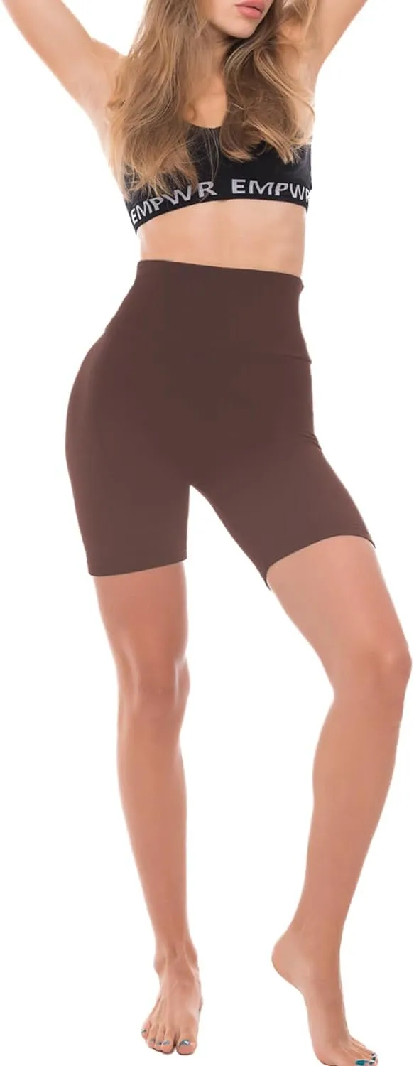 Ipletix 2 Pack Biker Shorts Women, 6" High Waisted Yoga Running Workout Spandex Shorts