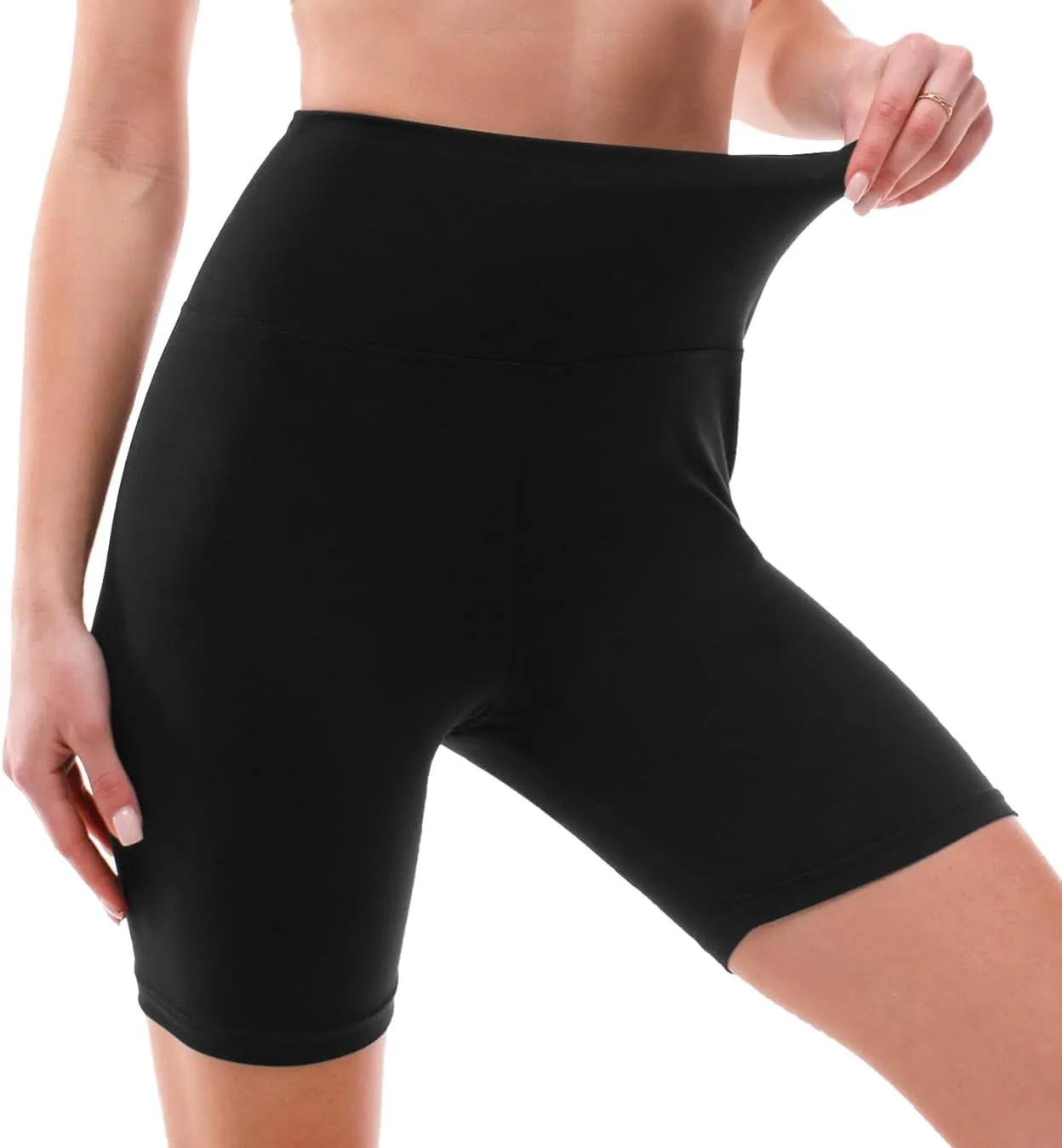 Ipletix 2 Pack Biker Shorts Women, 6" High Waisted Yoga Running Workout Spandex Shorts