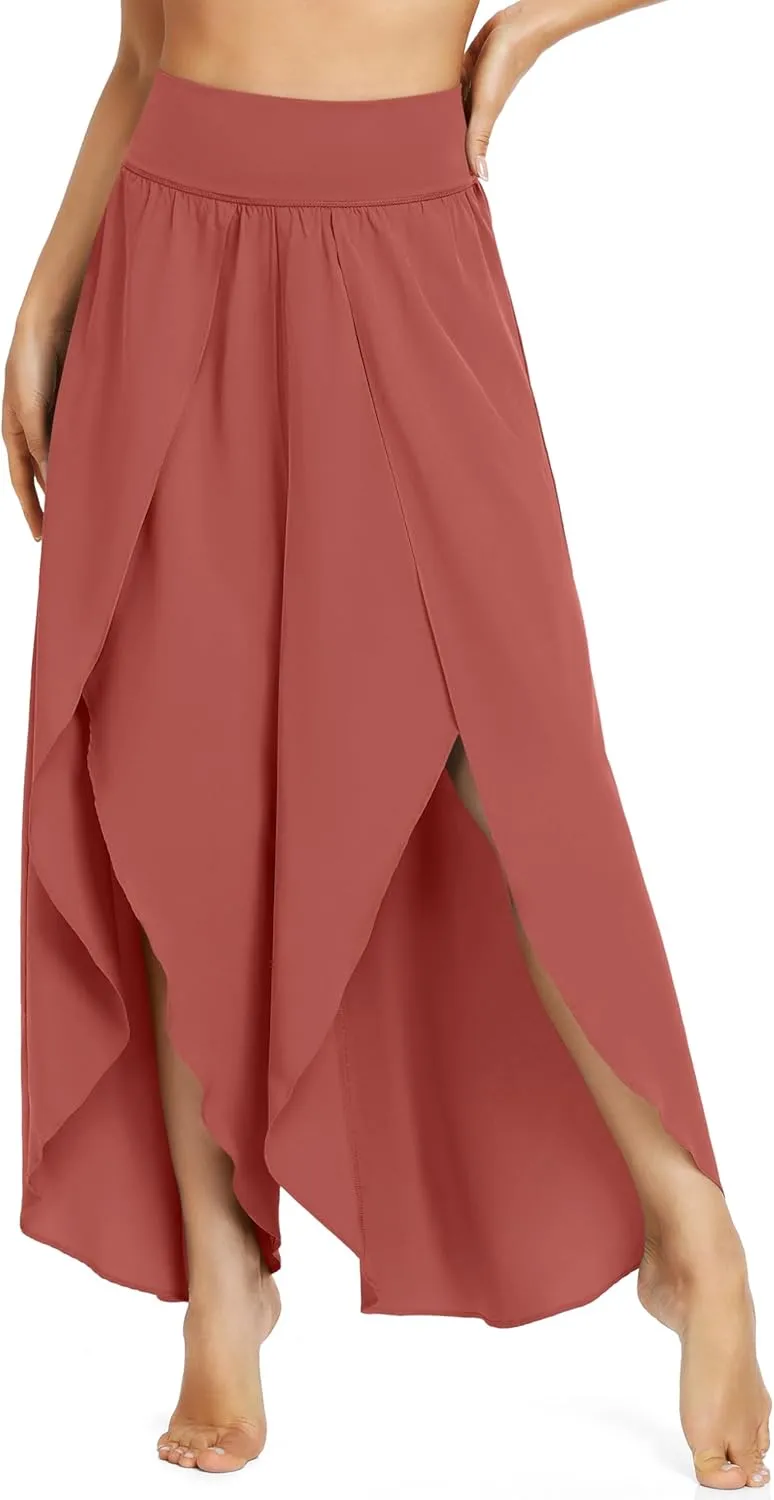 IUGA Flowy Pants for Women Wide Leg High Waisted Palazzo Boho Beach Harem Pants for Casual Dance Summer