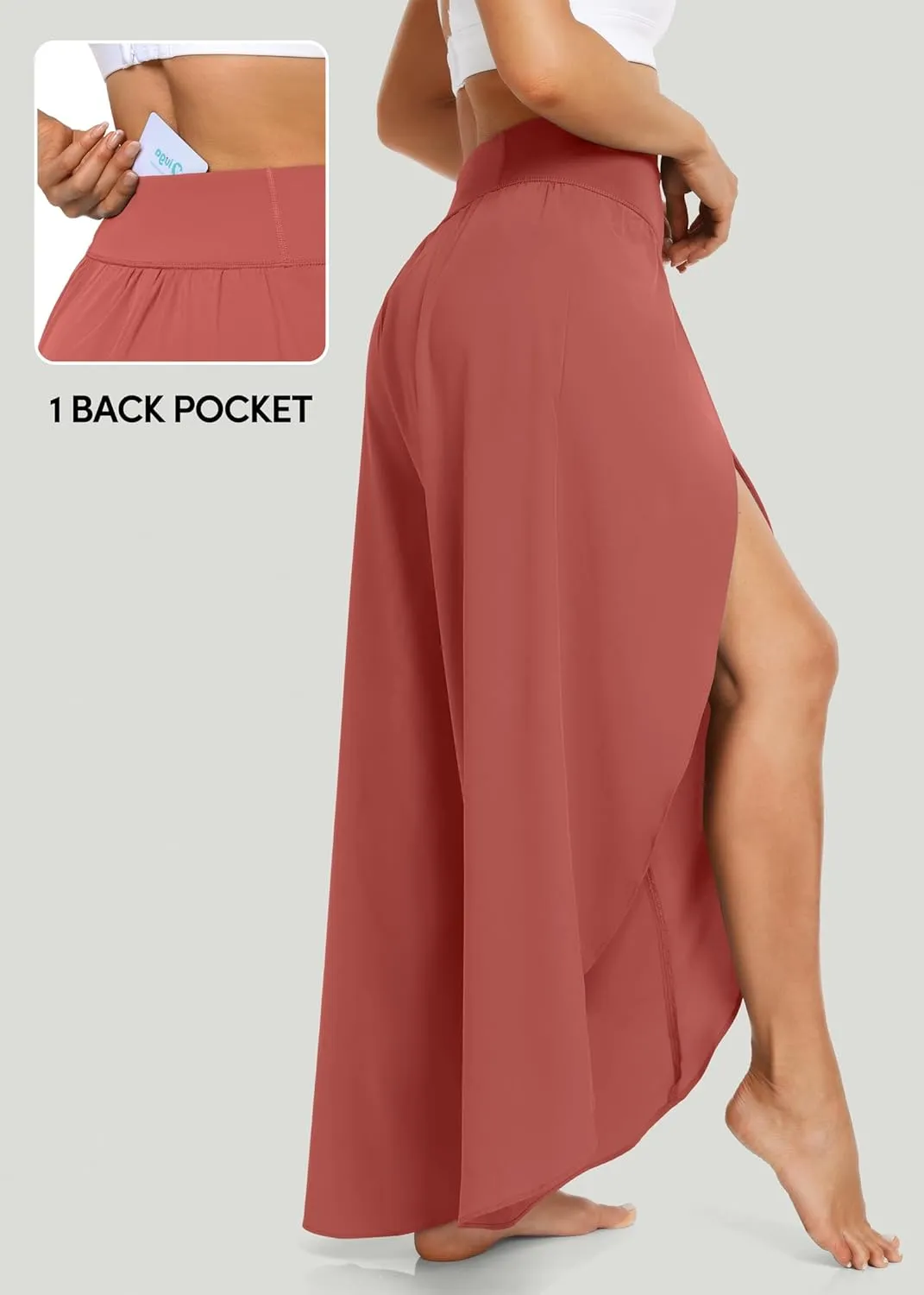 IUGA Flowy Pants for Women Wide Leg High Waisted Palazzo Boho Beach Harem Pants for Casual Dance Summer