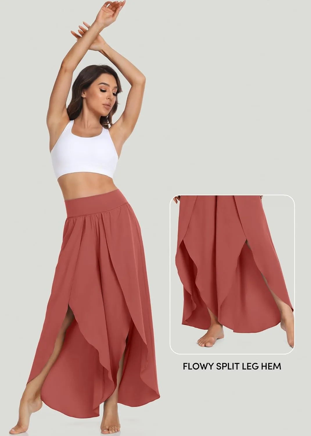 IUGA Flowy Pants for Women Wide Leg High Waisted Palazzo Boho Beach Harem Pants for Casual Dance Summer