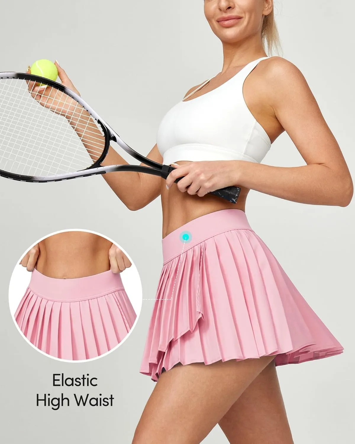 IUGA Tennis Skirt Pleated Skirts for Women with Pockets High Waisted Athletic Skirt Skorts for Woman Workout Golf Skort