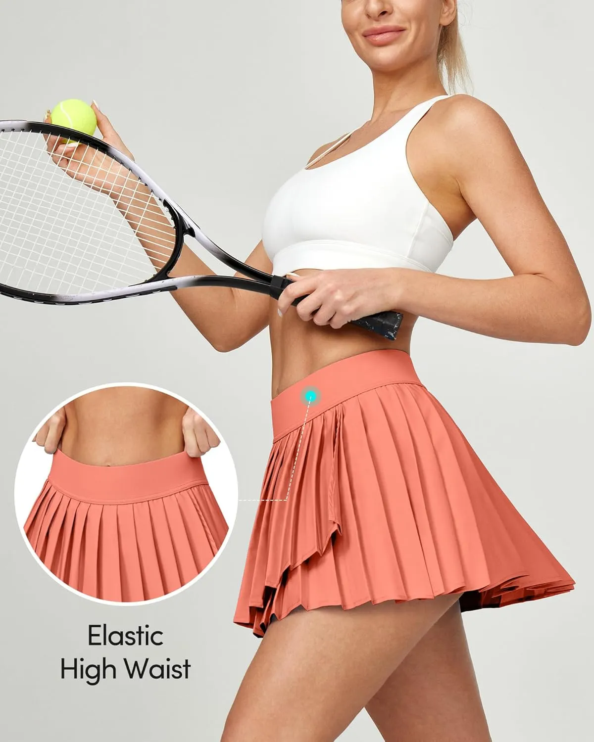 IUGA Tennis Skirt Pleated Skirts for Women with Pockets High Waisted Athletic Skirt Skorts for Woman Workout Golf Skort