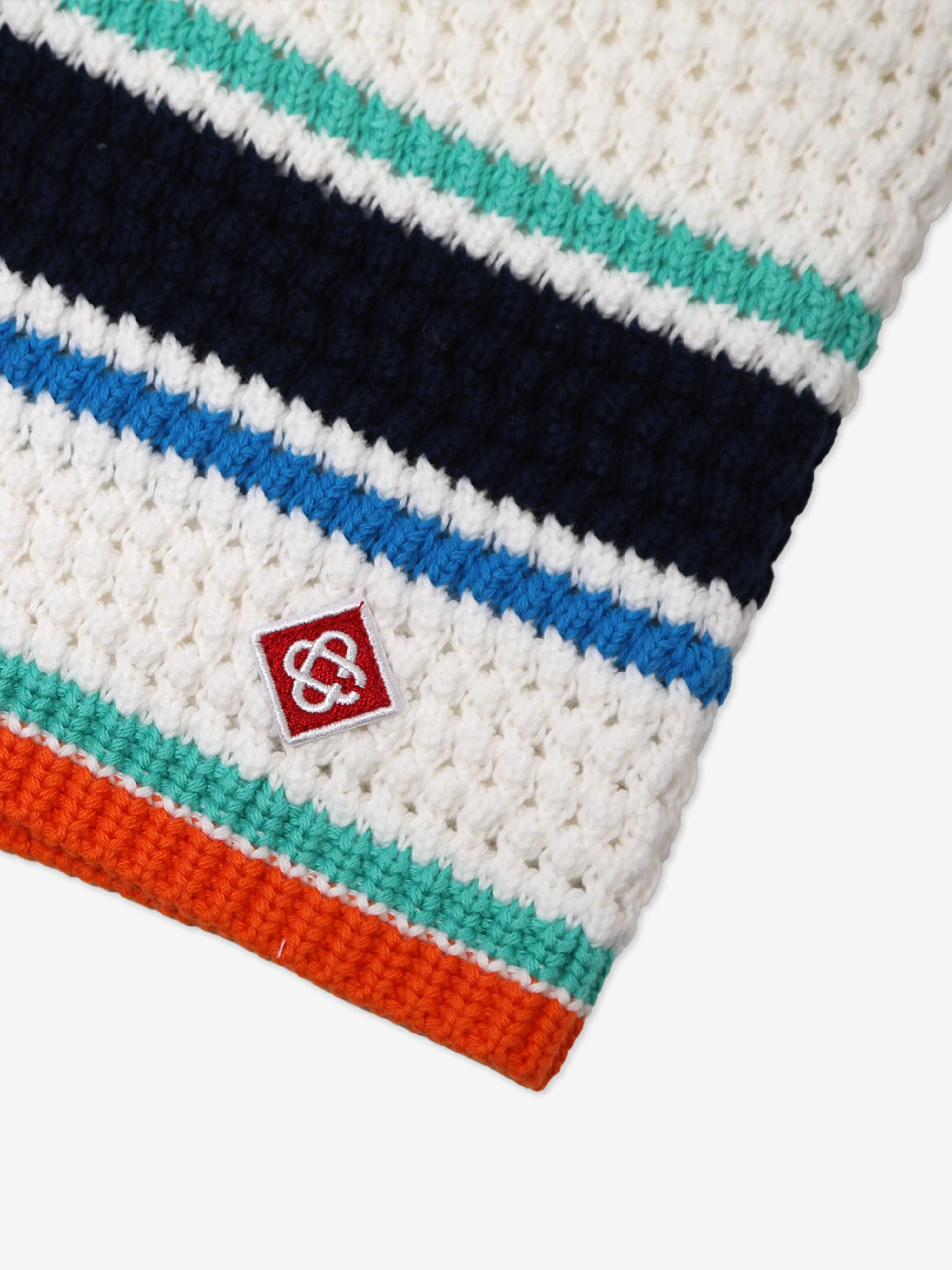 Kids Crochet Effect Tennis Shorts in White