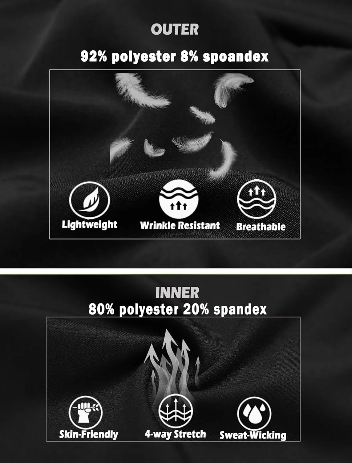 PINSPARK Womens Pleated Tennis Skirt Double Ruffle Golf Skort Tummy Control Athletic Skirts with 3 Pockets Workout Pickleball