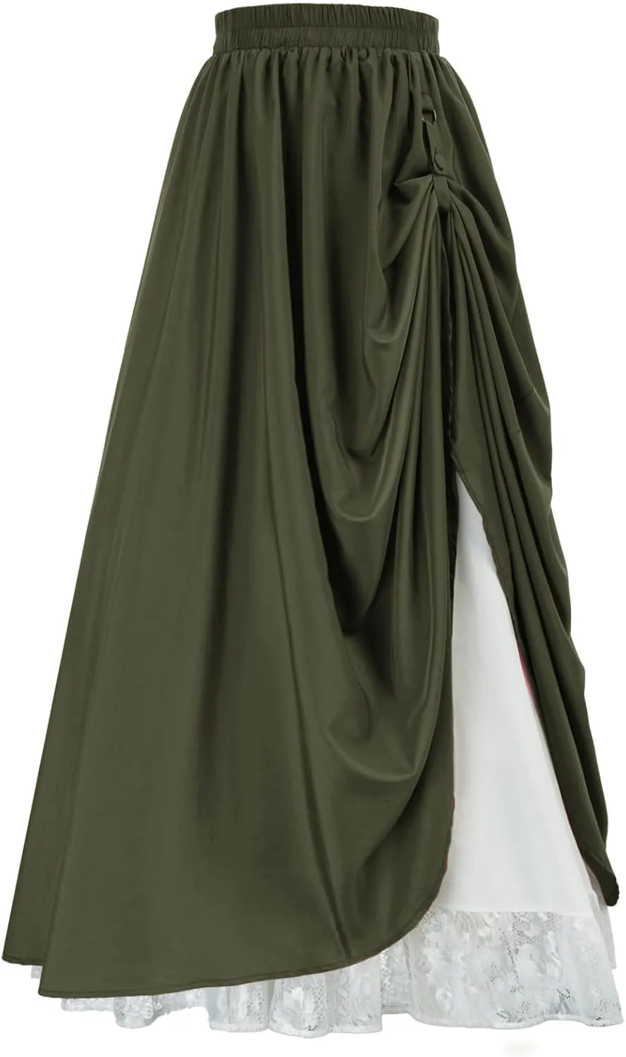 Scarlet Darkness Maxi Long Skirt for Women Double Layered Renaissance Skirts