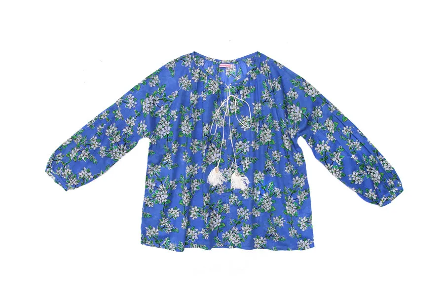 Shelley Blouse Periwinkle Almond - Mama - online exclusive