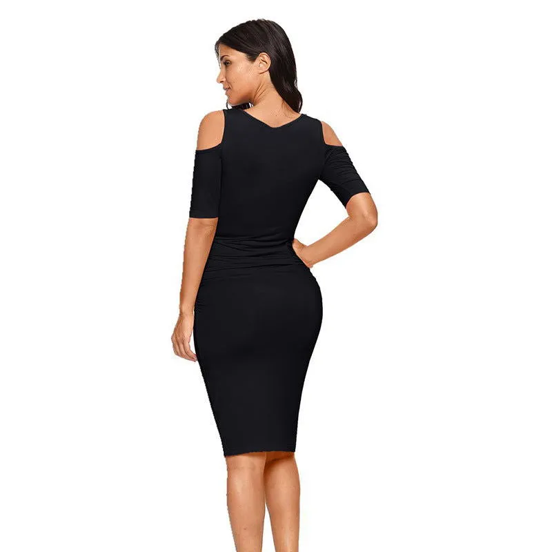 Soft Milk Silk Fabric Pleated Maternity Dresses