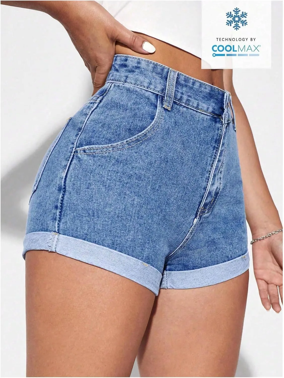 SOLY HUX Women's High Waisted Straight Leg Jean Shorts Casual Summer Denim Short Pants