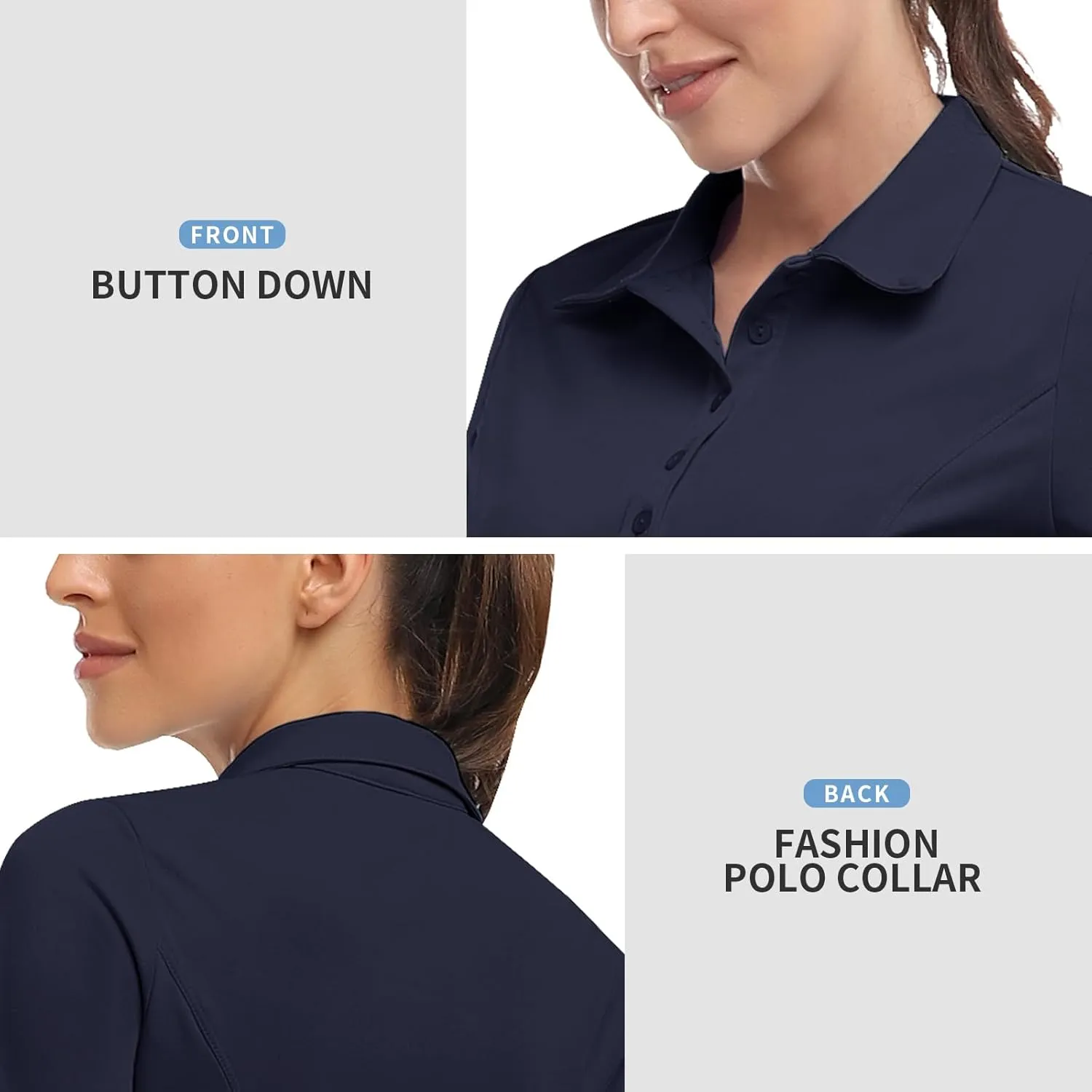 Soneven Women Polo Golf Tennis Dress Built in Shorts Short Sleeve Workout Athletic Pleated Dresses with Pockets