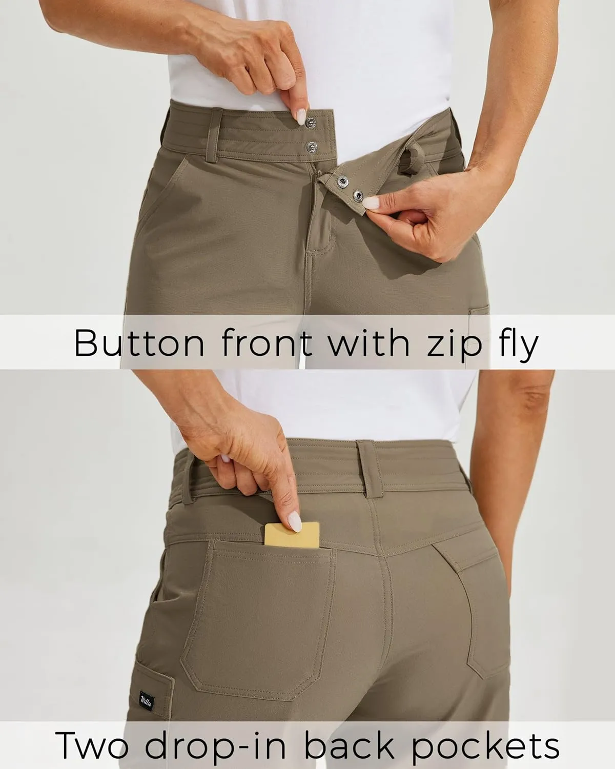Willit Women's Golf Cargo Shorts Quick Dry Hiking Athletic Casual Summer Shorts with Pockets 5"