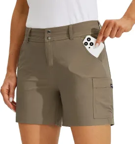 Willit Women's Golf Cargo Shorts Quick Dry Hiking Athletic Casual Summer Shorts with Pockets 5"